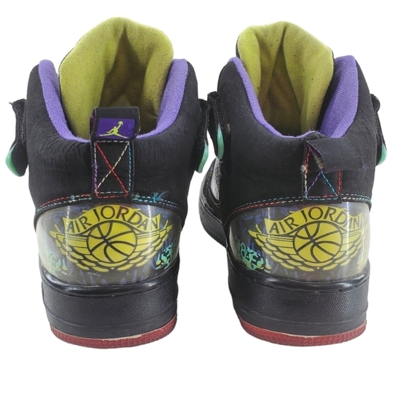 Nike Jordan Fusion 5 V AF-1 Shoes Men sz 8 Black Rainbow Mid Sneakers 070911-LN3 - Picture 10 of 16